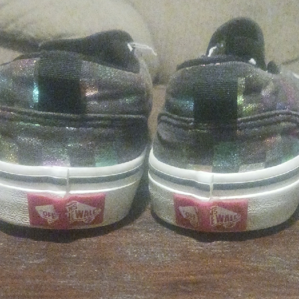 Vans Kids Multicolor Checkered Slip-On Shoes - Picture 3 of 8
